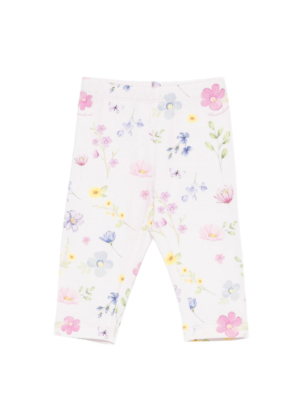 Leggings per neonata Monnalisa Kids rosa con stampa a fiori 39H406NP 8029 0063 MONNALISA KIDS