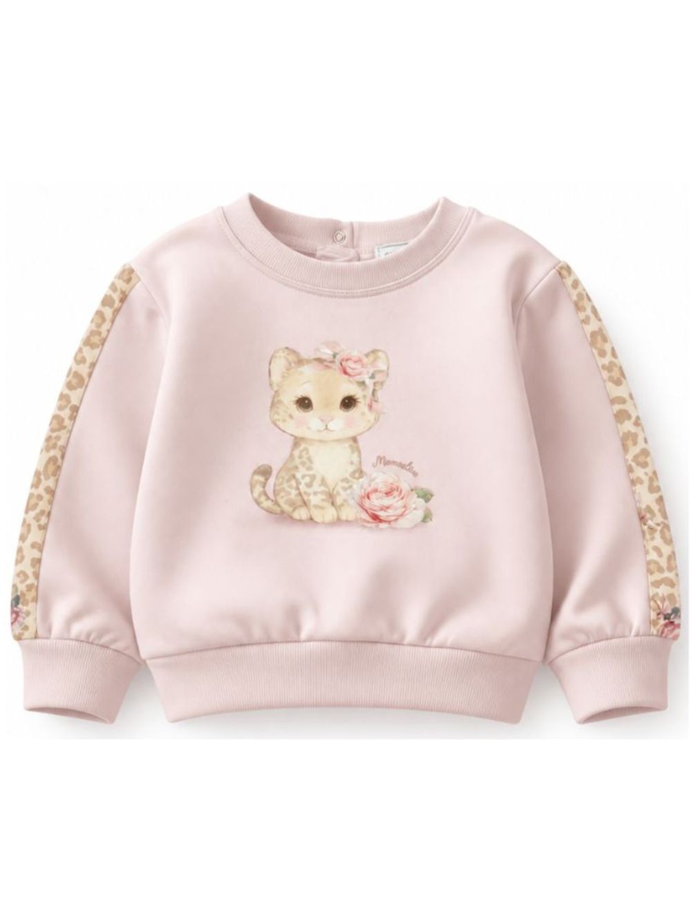 Felpa per neonata Monnalisa Kids rosa con dettagli animalier 39H603 8006 094F MONNALISA KIDS