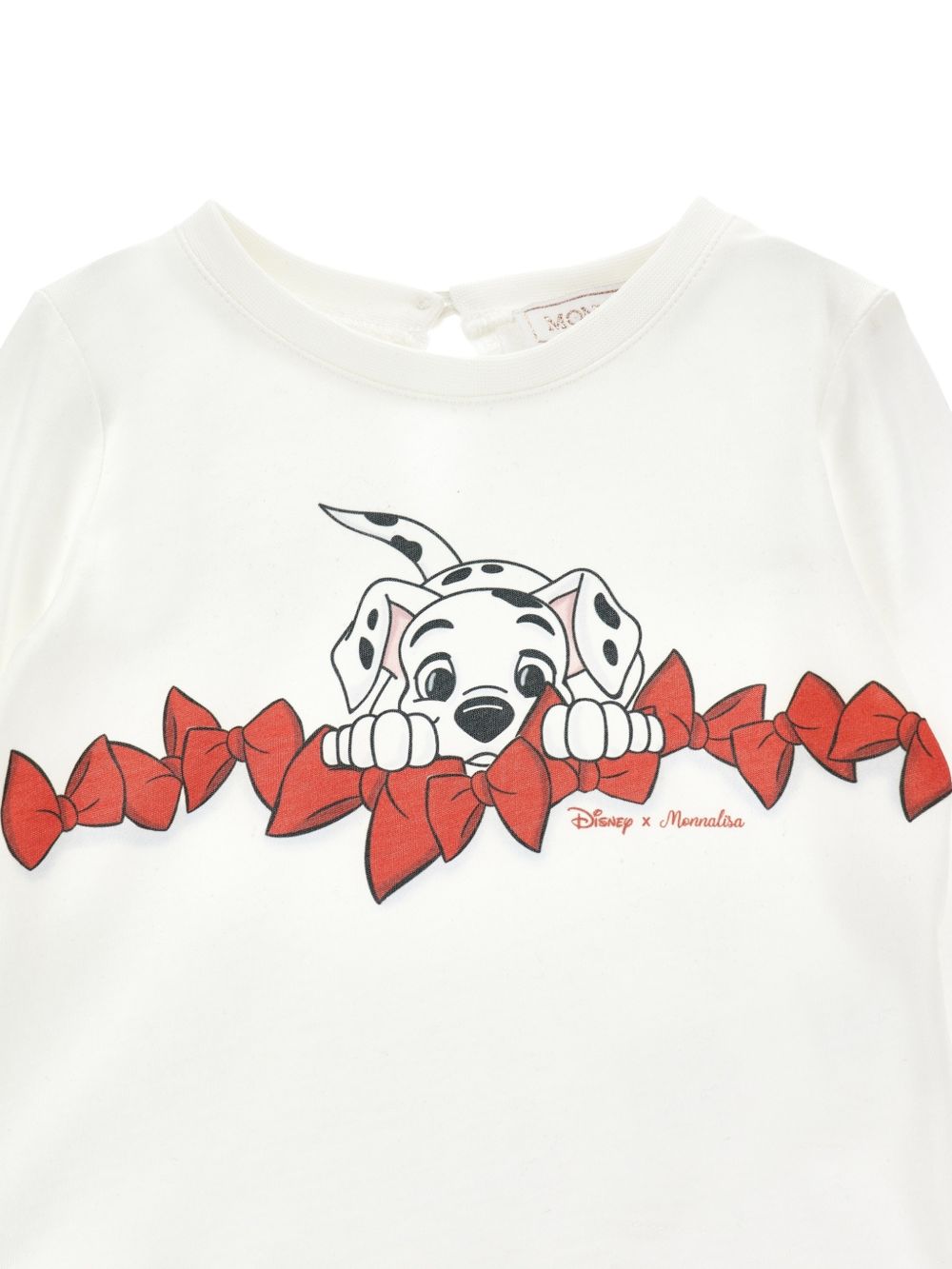 T-shirt per neonata Monnalisa Kids x Dinsey bianca con stampa dalmata 39H613 8002 0001 MONNALISA KIDS