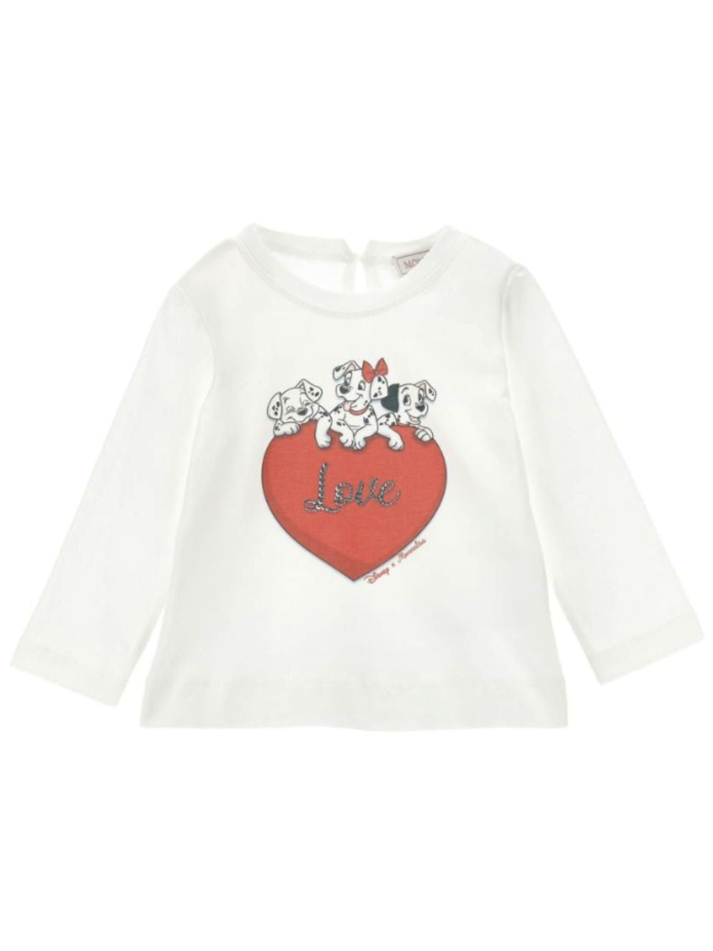T-shirt per neonata Monnalisa Kids x Disney bianca con stampa grafica sul davanti 39H614 8002 0001 MONNALISA KIDS