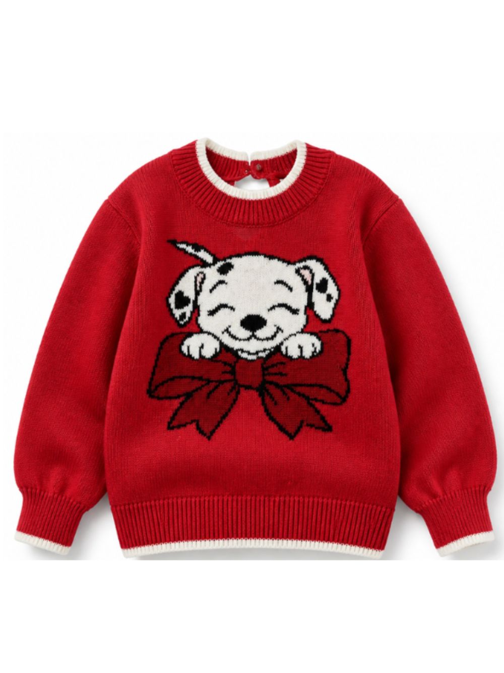 Maglione per neonata Monnalisa Kids rosso con stampa grafica sul davanti 39H616 8066 0043 MONNALISA KIDS