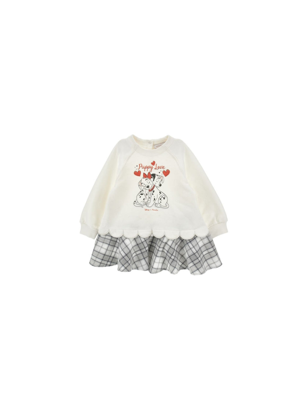 Abito per neonata Monnalisa Kids x Disney bianco con stampa grafica Dalmata 39H904 8030 0133 MONNALISA KIDS