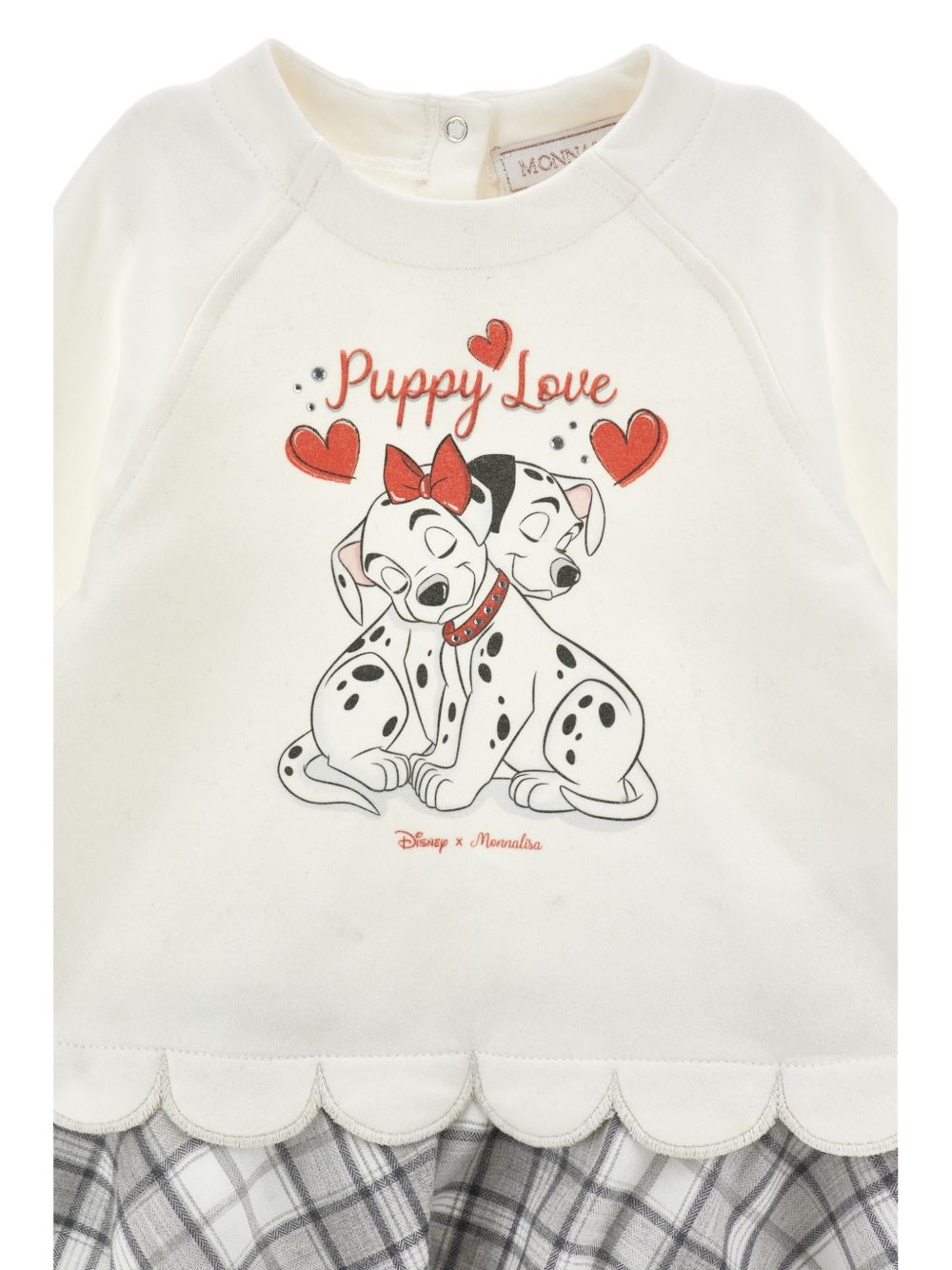 Abito per neonata Monnalisa Kids x Disney bianco con stampa grafica Dalmata 39H904 8030 0133 MONNALISA KIDS
