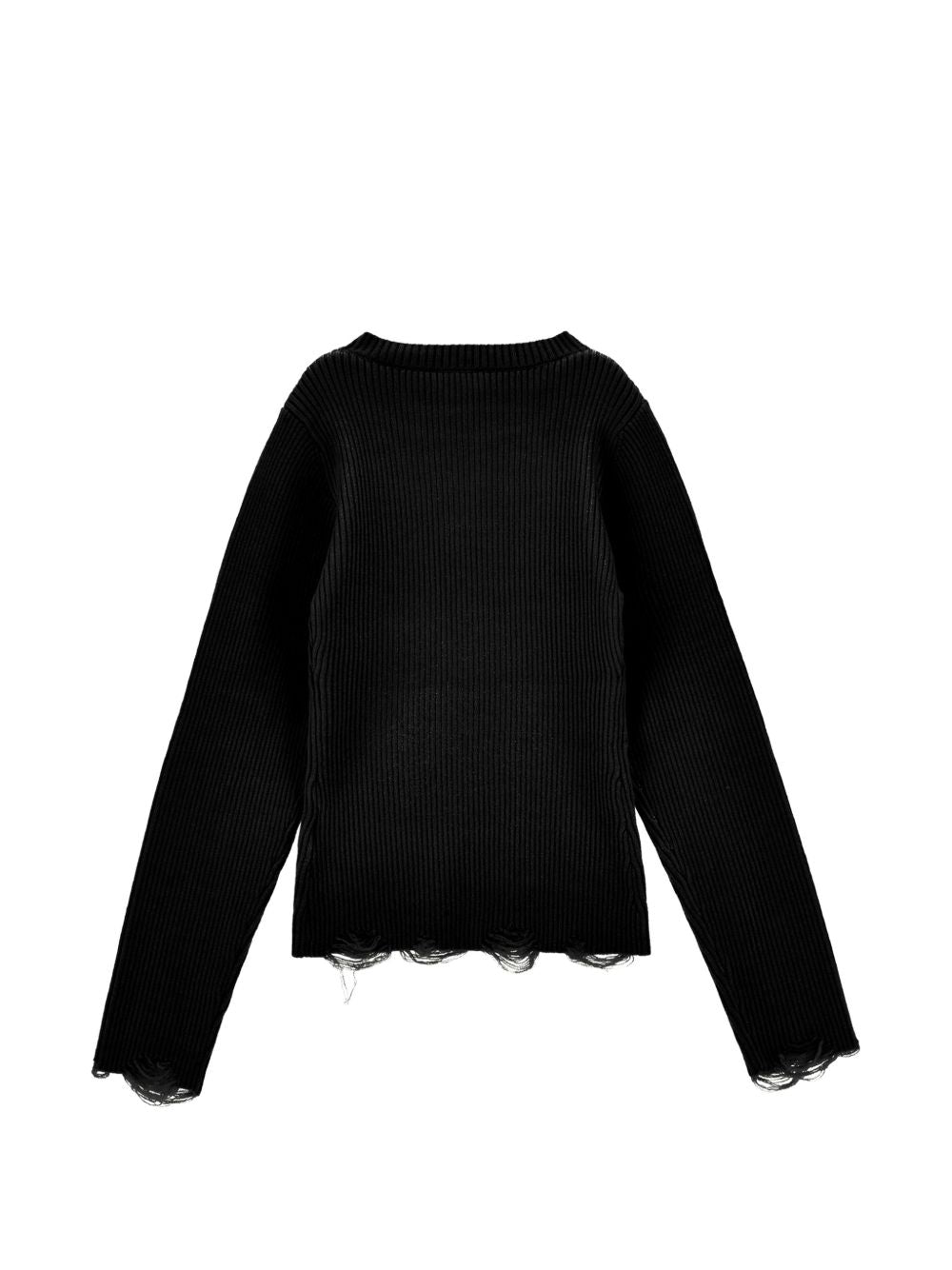 Maglione per bambina Monnalisa Kids nero con trama a coste 49H600 8061 0050 MONNALISA KIDS