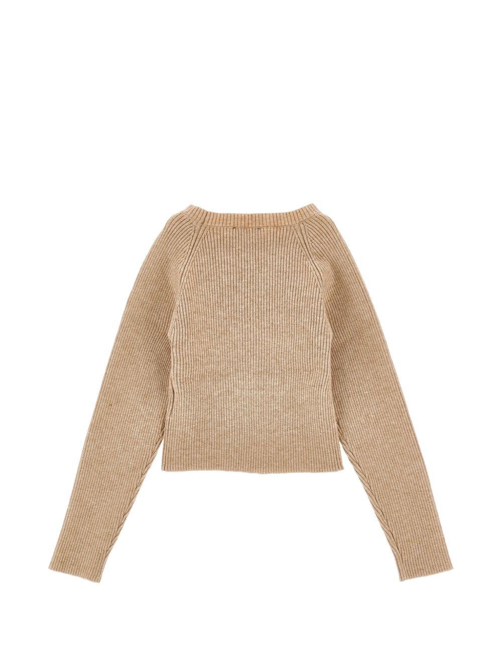 Maglione per bambina Monnalisa Kids beige con design cut-out 49H605 8061 0003 MONNALISA KIDS