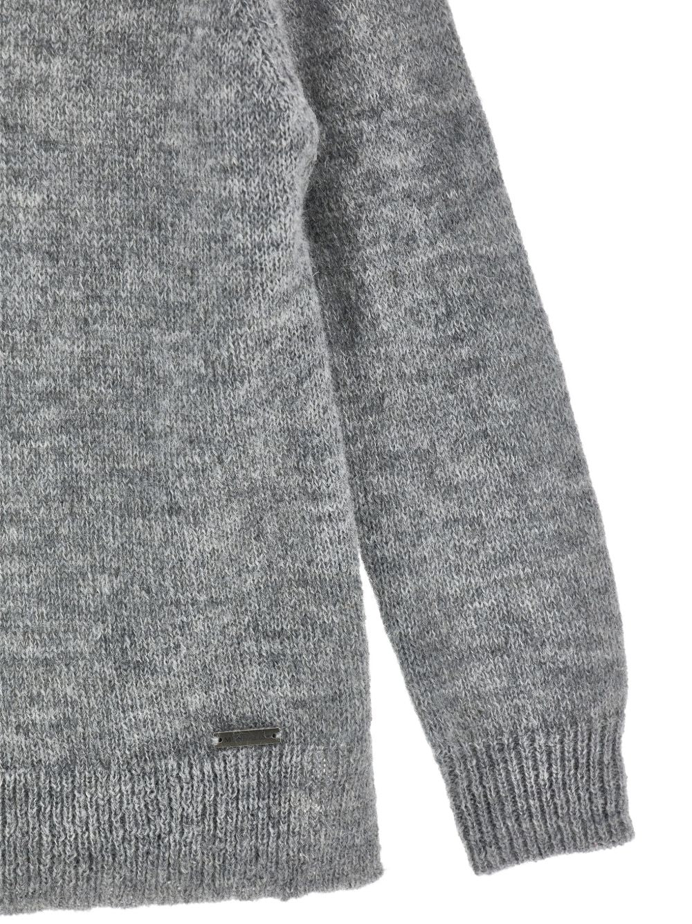Maglione per bambina Monnalisa Kids grigio con spalla scoperta 49H606 8710 0032 MONNALISA KIDS
