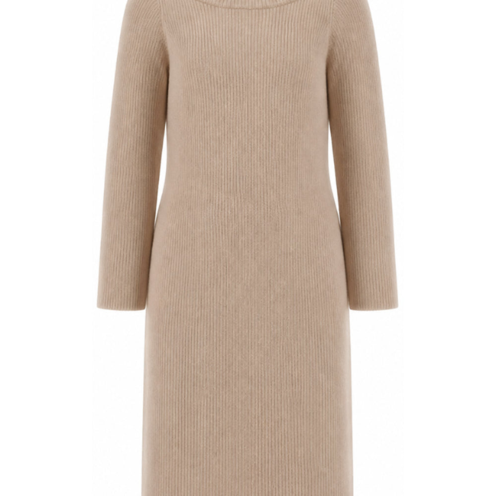 Abito per bambina Monnalisa Kids beige con trama a coste 49H901 8061 0003 MONNALISA KIDS