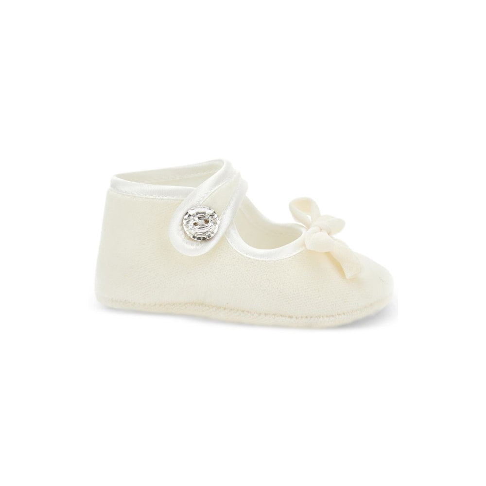 Ballerine per neonata Monnalisa Kids biance con dettaglio con fiocco 73H001 8803 0001 MONNALISA KIDS