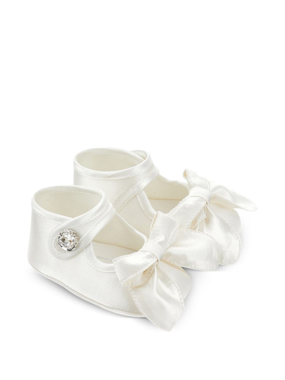 Scarpine primi passi per neonata Monnalisa Kids bianche con fiocchi sul davanti 73H002 8130 0001 MONNALISA KIDS