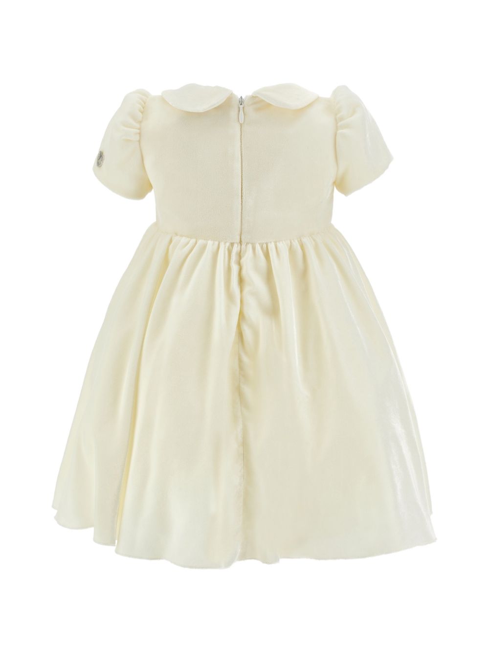 Abito per neonata Monnalisa Kids bianco in velluto 73H901 8803 0001 MONNALISA KIDS