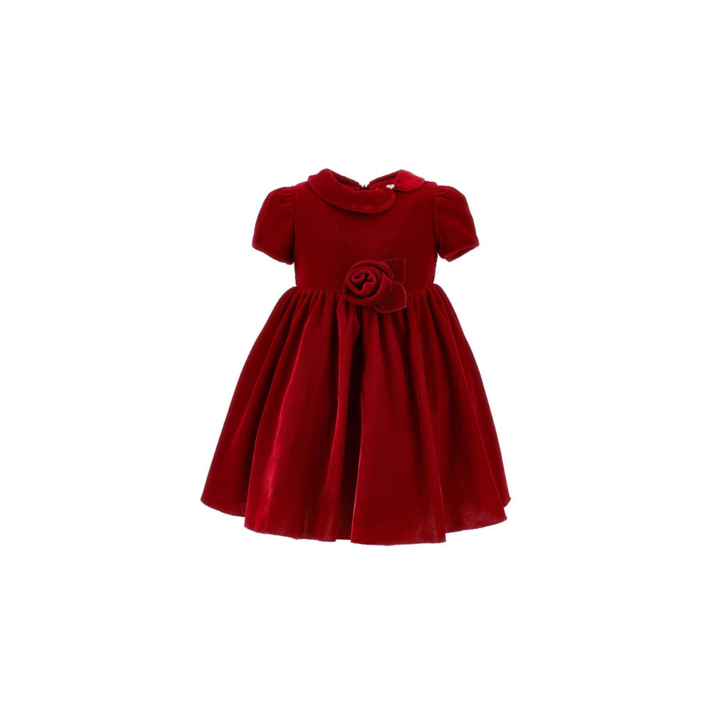 Abito per neonata Monnalisa Kids rosso in velluto 73H901 8803 0043 MONNALISA KIDS