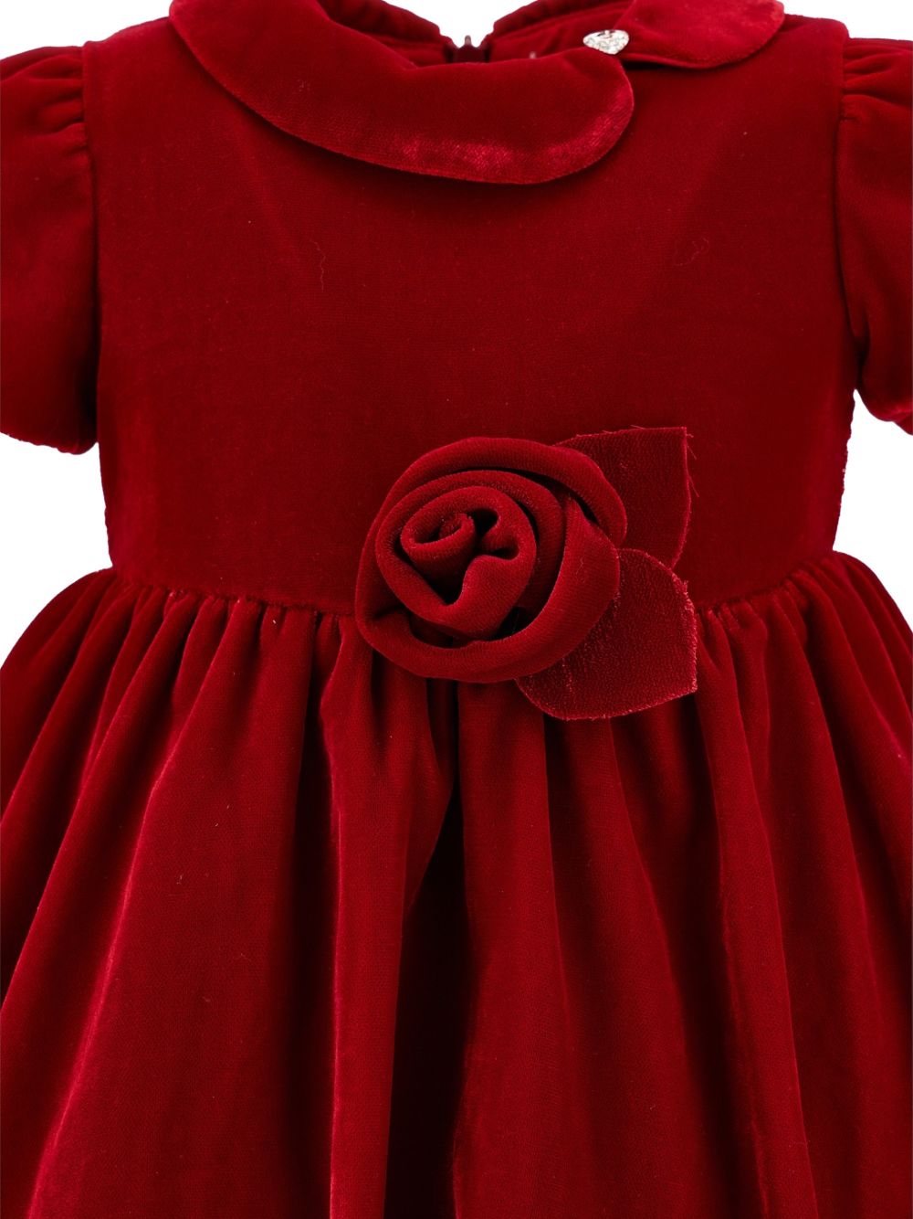 Abito per neonata Monnalisa Kids rosso in velluto 73H901 8803 0043 MONNALISA KIDS