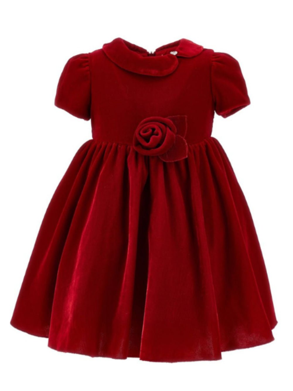Abito per neonata Monnalisa Kids rosso in velluto 73H901 8803 0043 MONNALISA KIDS