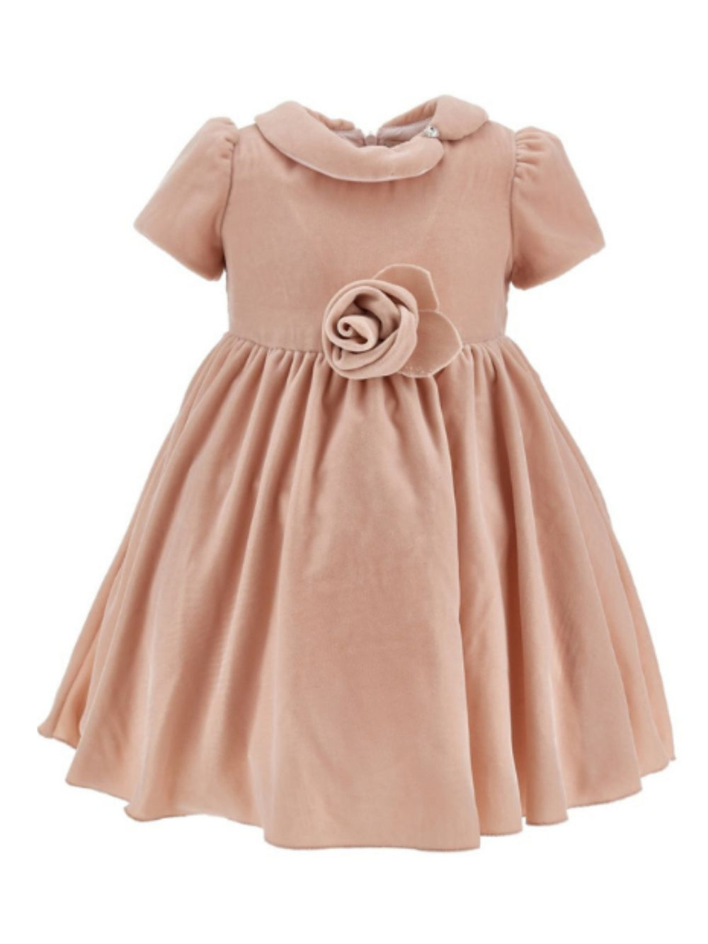 Abito per neonata Monnalisa Kids rosa in velluto 73H901 8803 0092 MONNALISA KIDS