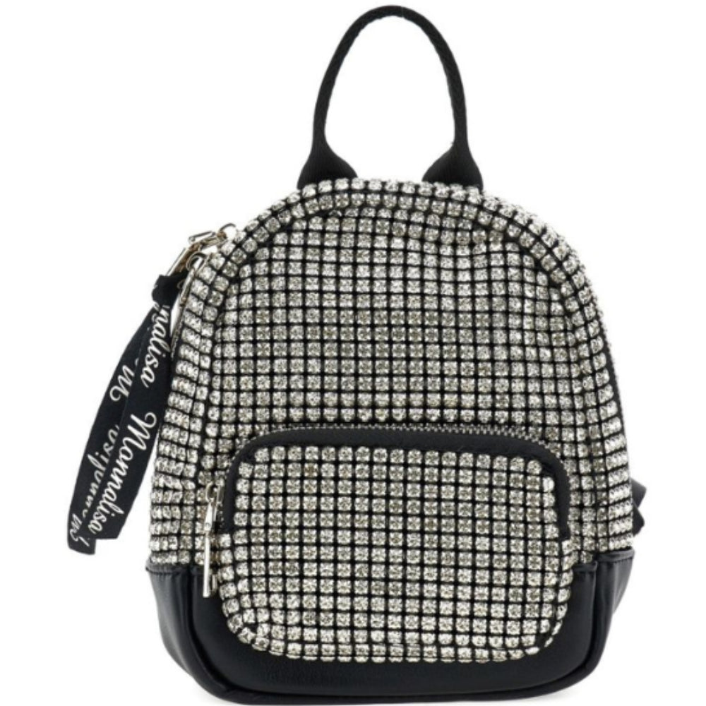Zaino per bambina Monnalisa Kids nero con dettagli con strass 79H002 8069 0050 MONNALISA KIDS