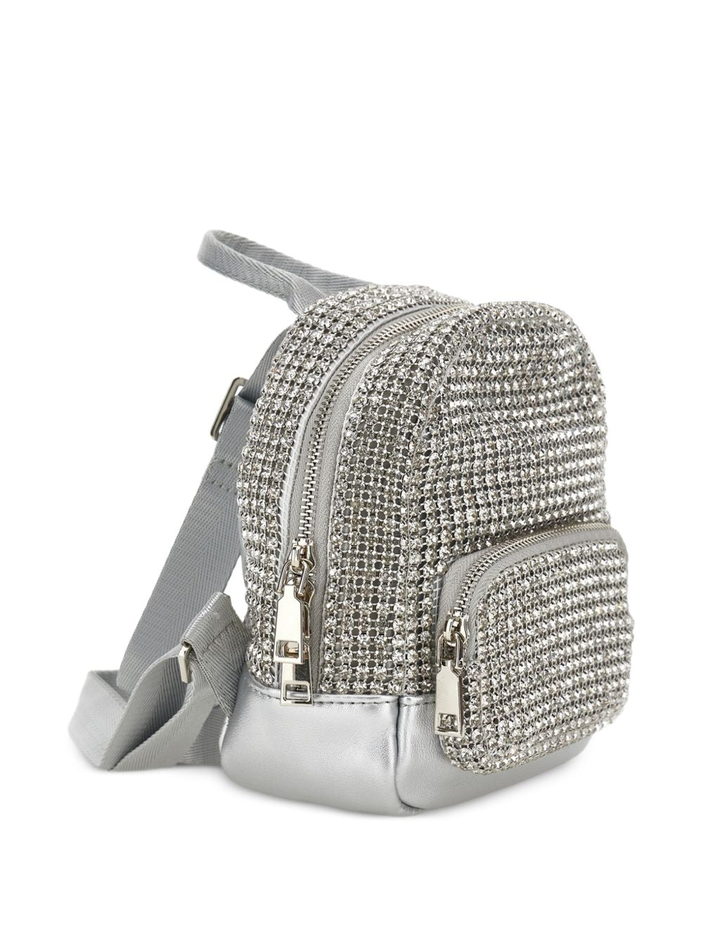 Zaino per bambina Monnalisa Kids argento con decorazione con strass 79H002 8069 0075 MONNALISA KIDS