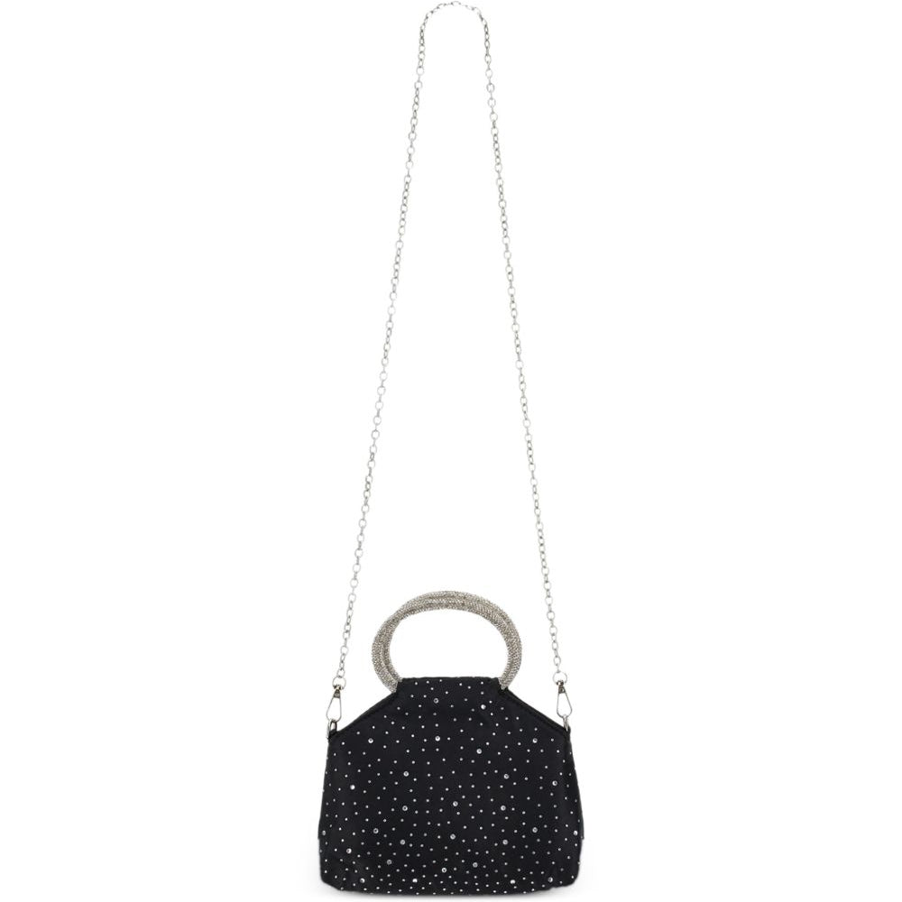 Borsa per bambina Monnalisa Kids nera con decorazione con cristalli 79H004 8089 0050 MONNALISA KIDS