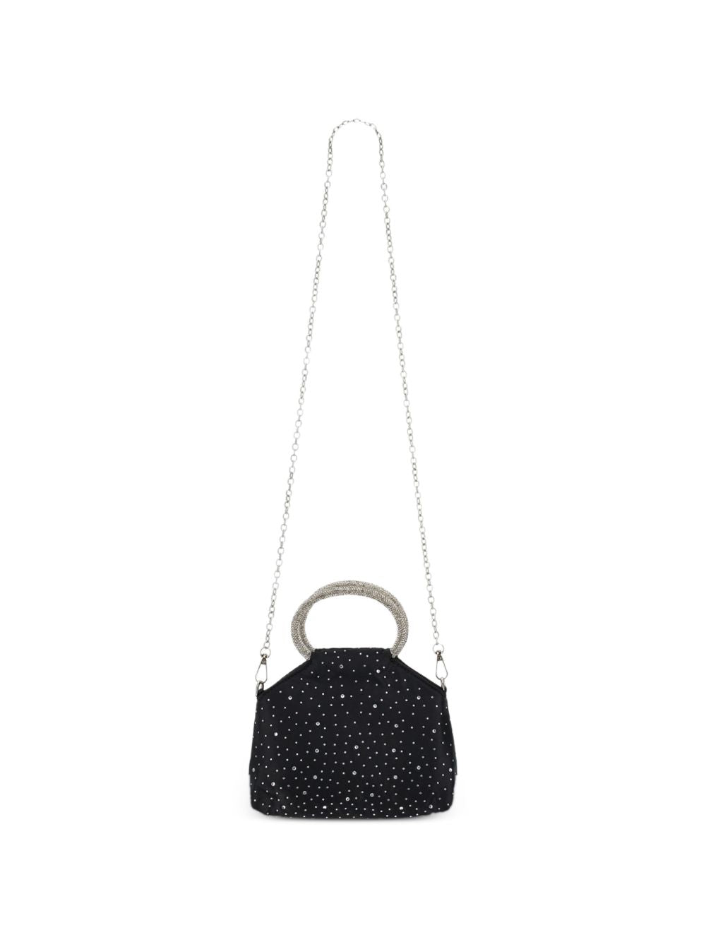 Borsa per bambina Monnalisa Kids nera con decorazione con cristalli 79H004 8089 0050 MONNALISA KIDS