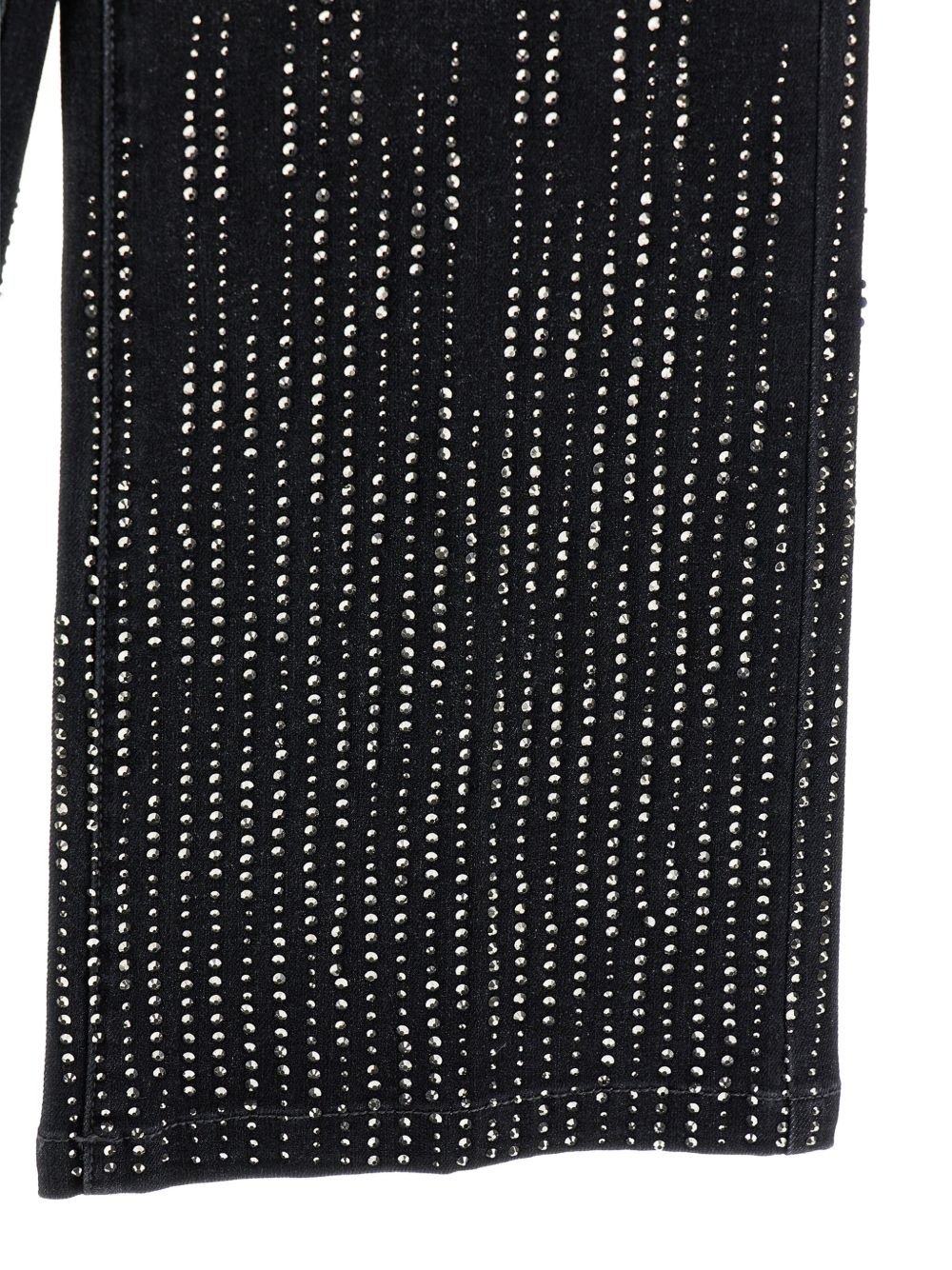 Jeans per bambina Monnalisa Kids in denim nero con decorazione con strass 79H400 8043 0031 MONNALISA KIDS