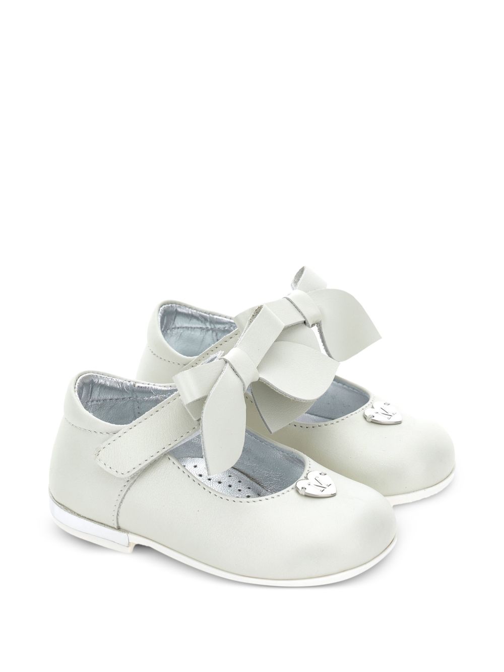 Ballerine per bambina Monnalisa Kids bianche con applicazione fiocco 83H000 8777 0001 MONNALISA KIDS