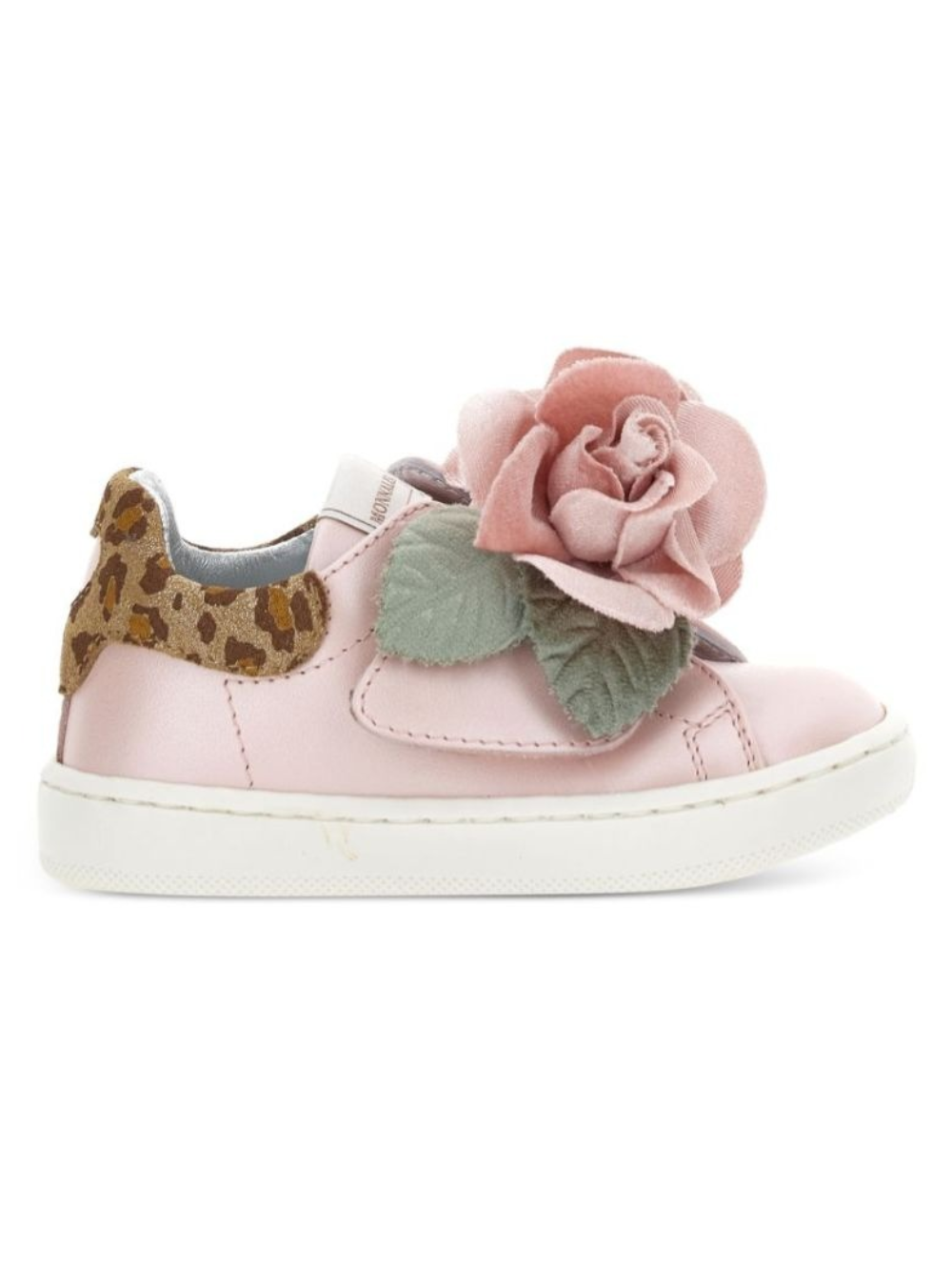 Sneakers per bambina Monnalisa Kids rosa con applicazione fiore in rilievo 83H001 8777 0194 MONNALISA KIDS