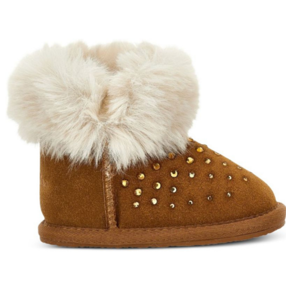 Stivali per bambina Monnalisa Kids marrone con strass 83H003 8775 0006 MONNALISA KIDS