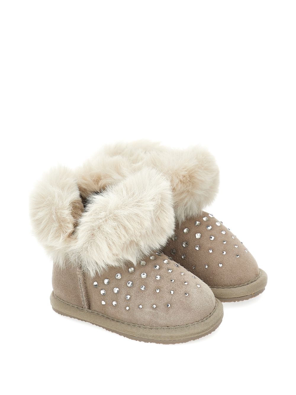 Stivali per bambina Monnalisa Kids beige con strass 83H003 8775 0033 MONNALISA KIDS