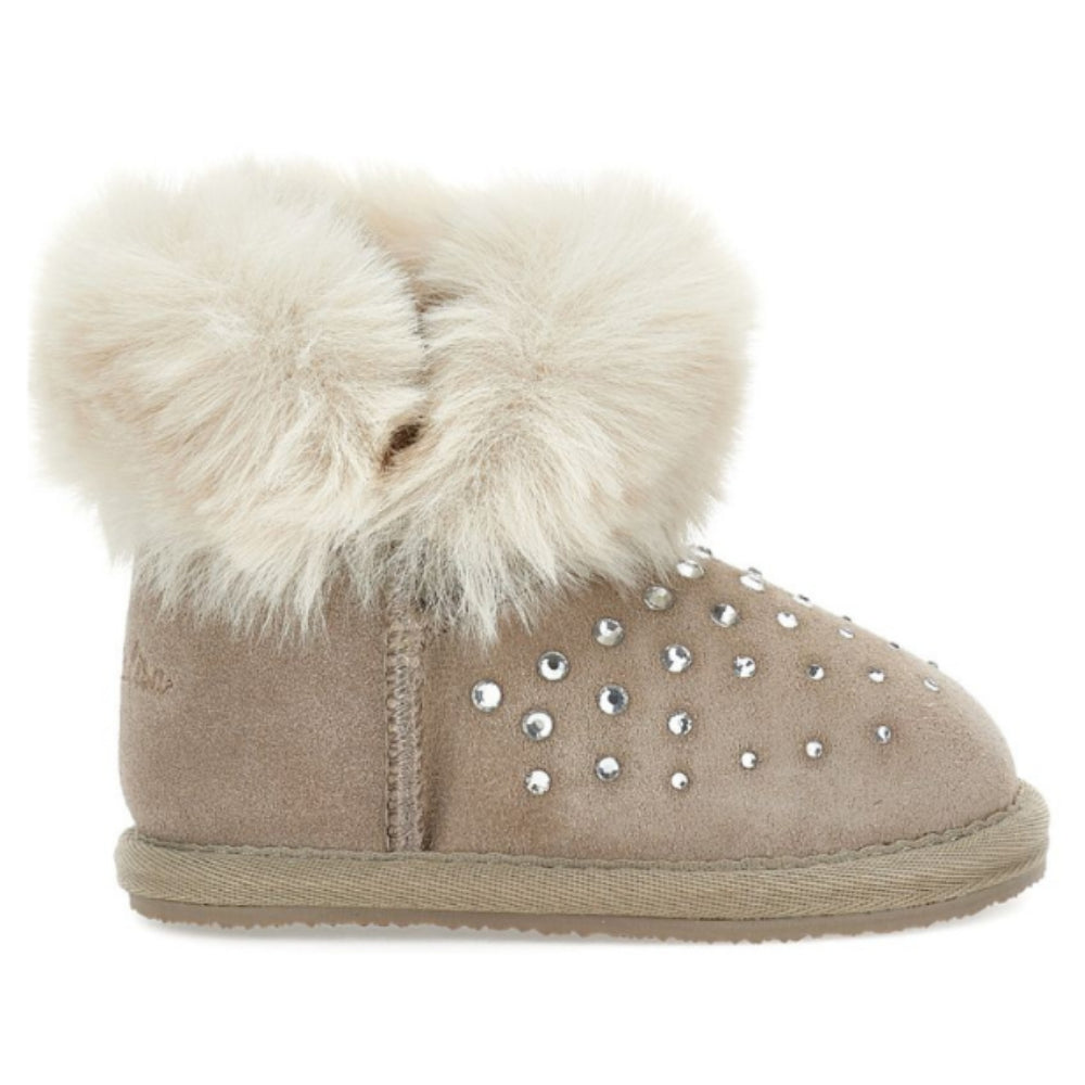 Stivali per bambina Monnalisa Kids beige con strass 83H003 8775 0033 MONNALISA KIDS