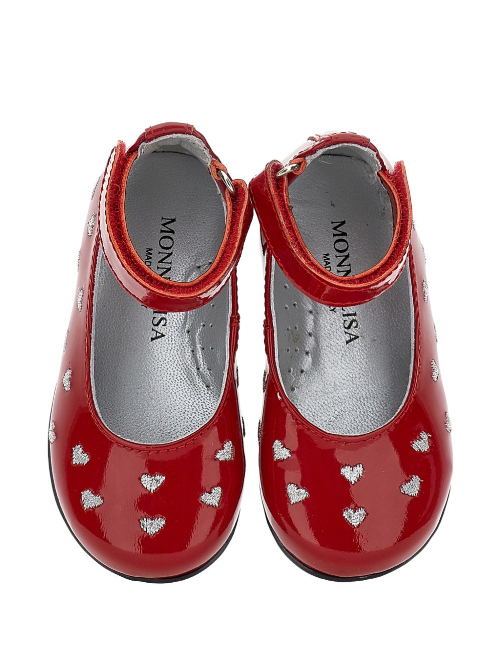 Ballerine per bambina Monnalisa Kids rosse con motivo a cuori 83H005 8784 0043 MONNALISA KIDS