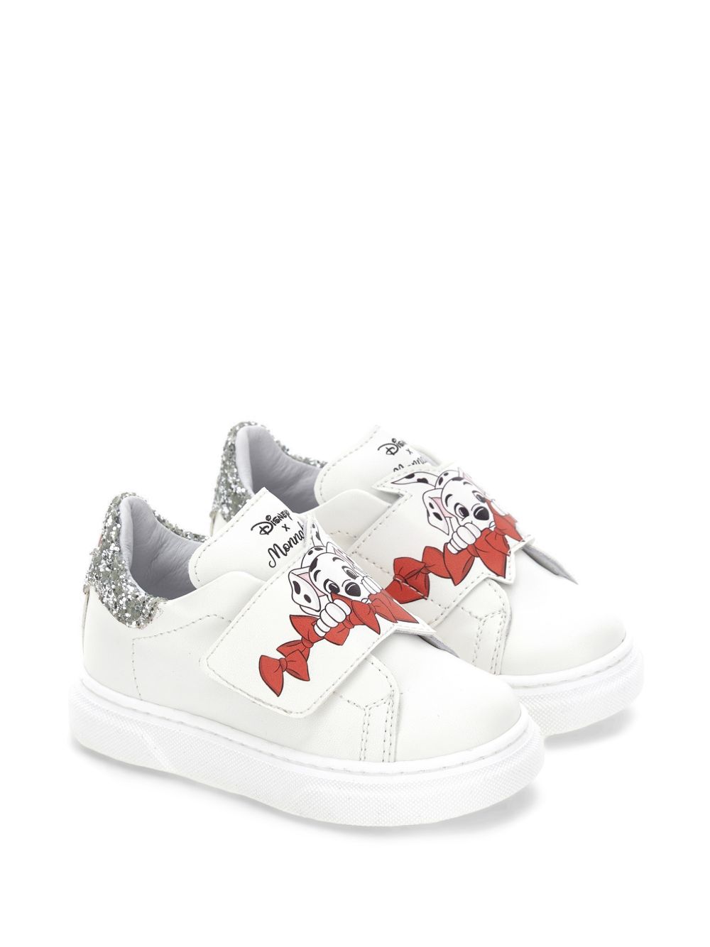 Sneakers per bambina Monnalisa Kids bianche con dettaglio glitter 83H008 8771 0143 MONNALISA KIDS