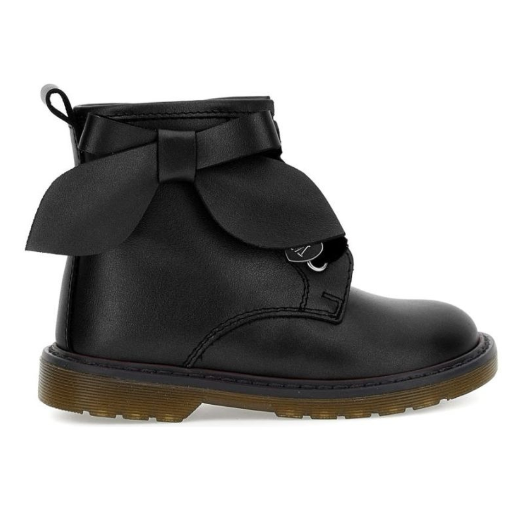 Stivali per bambina Monnalisa Kids neri con dettaglio fiocco sui lati 83H009 8777 0050 MONNALISA KIDS