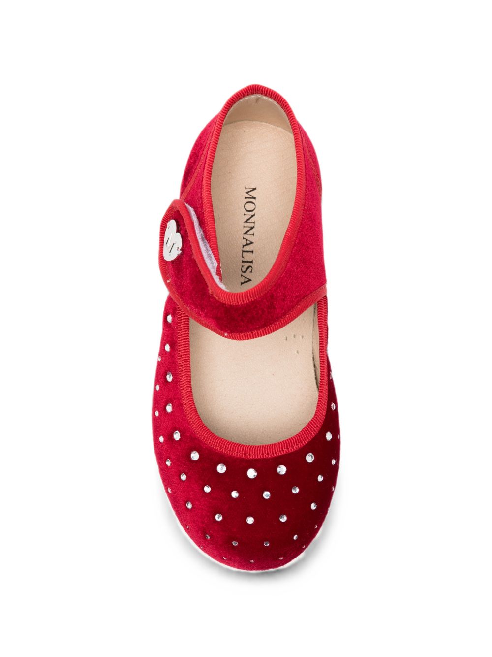 Ballerine per bambina Monnalisa Kids rosse con dettagli strass 83H010 8788 0043 MONNALISA KIDS