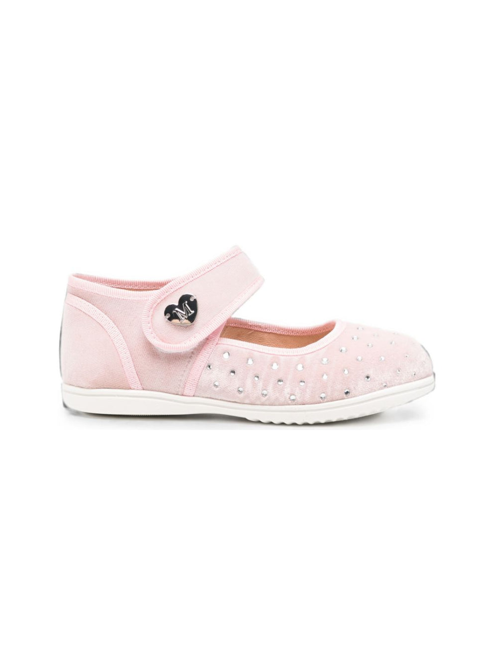 Ballerine per bambina Monnalisa Kids rosa con placca con logo 83H010 8788 094F MONNALISA KIDS