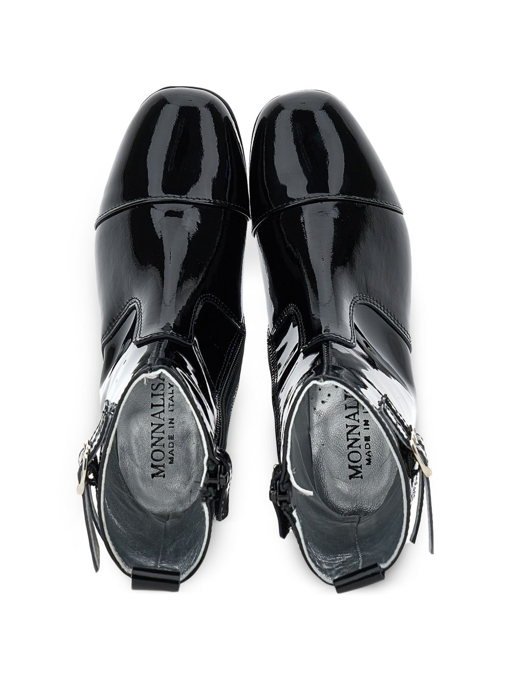 Stivali per bambina Monnalisa Kids neri con fibbie decorative 87H001 8770 0050 MONNALISA KIDS