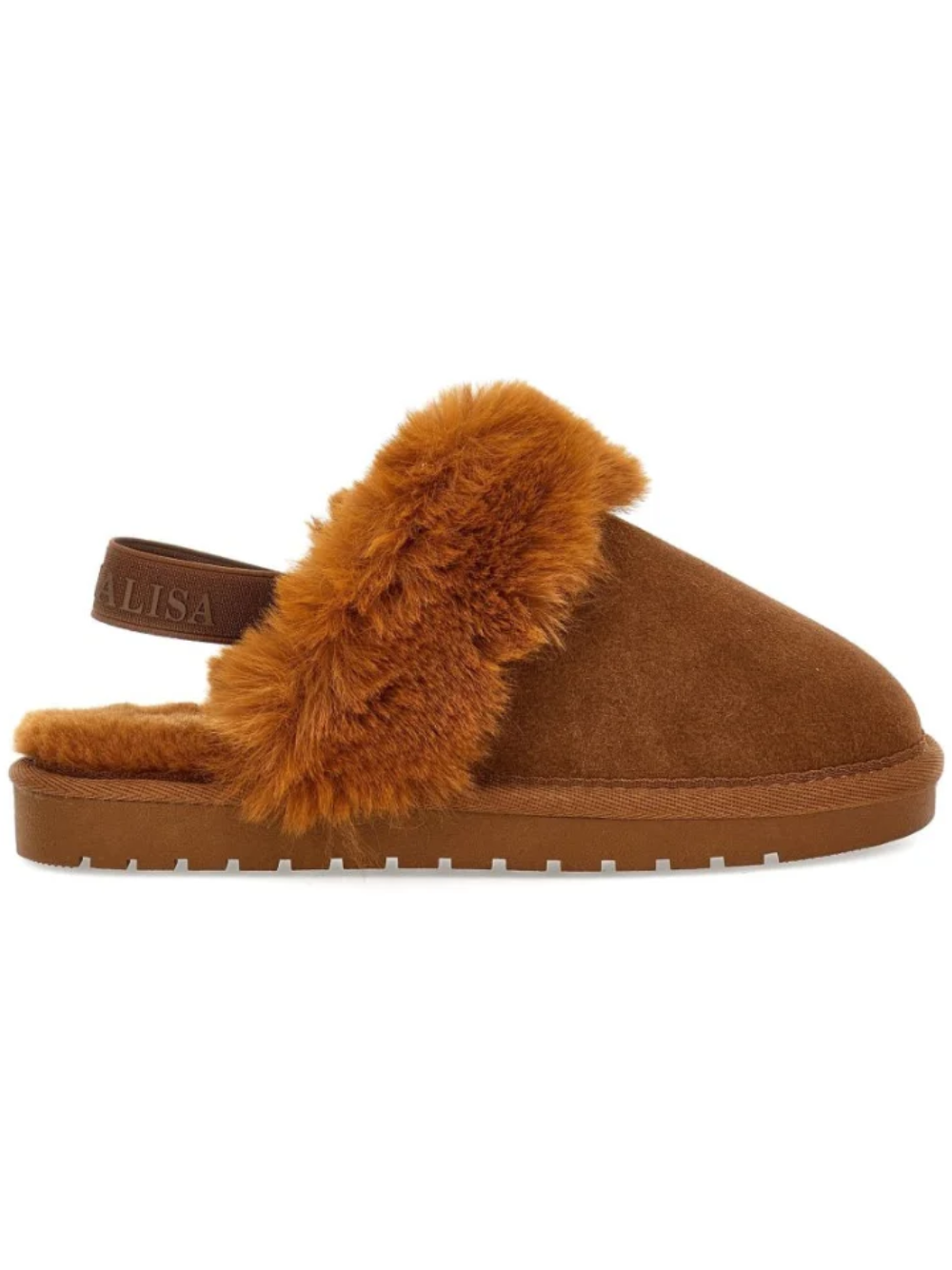 Slippers per bambina Monnalisa Kids marorni con bordo in finta pelliccia 8CH004 8772 0006 MONNALISA KIDS