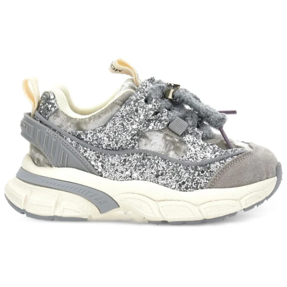 Sneakers per bambina Monnalisa Kids argento con glitter 8CH006 8773 0032 MONNALISA KIDS