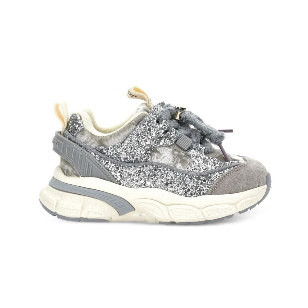 Sneakers per bambina Monnalisa Kids argento con glitter 8CH006 8773 0032 MONNALISA KIDS