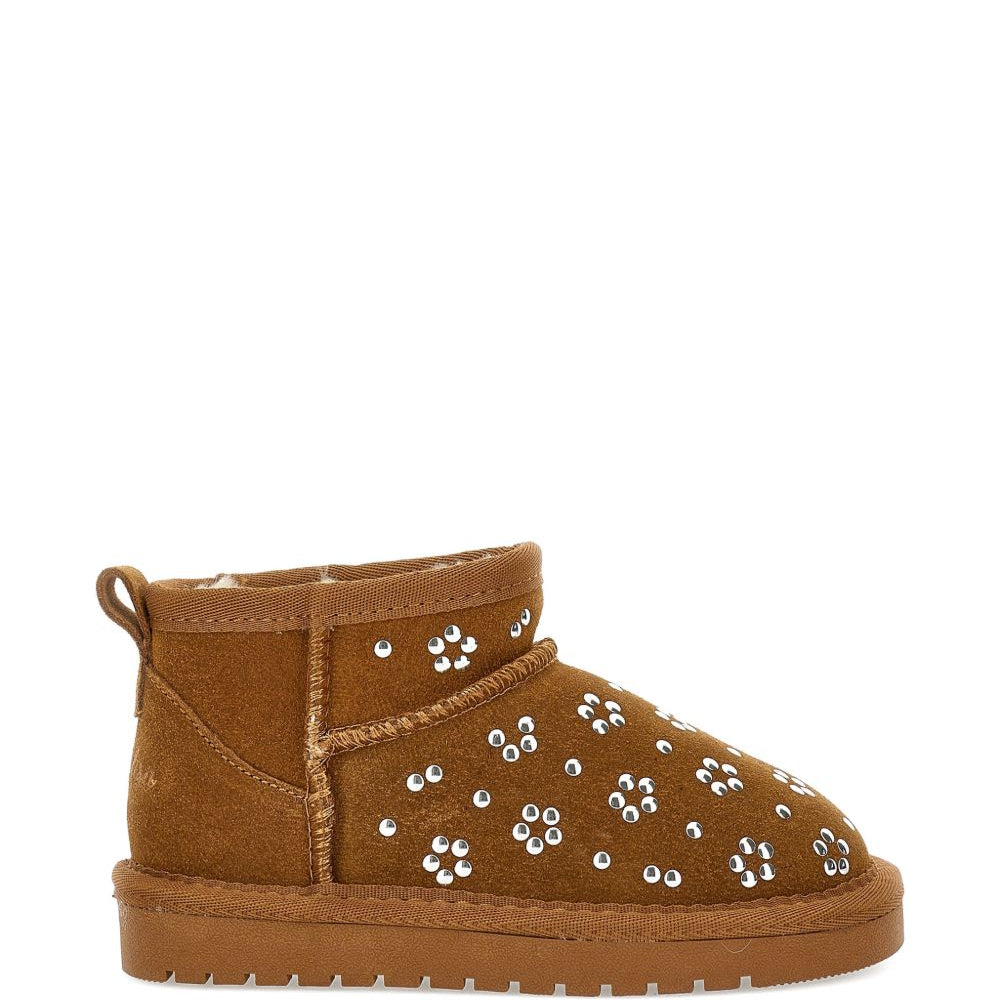 Stivaletti per bambina Monnalisa Kids marrone con decorazione 8CH009 8775 0003 MONNALISA KIDS