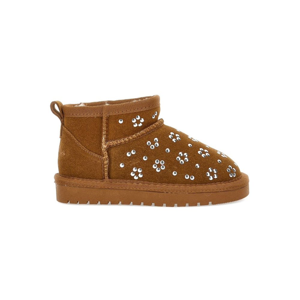 Stivaletti per bambina Monnalisa Kids marrone con decorazione 8CH009 8775 0003 MONNALISA KIDS
