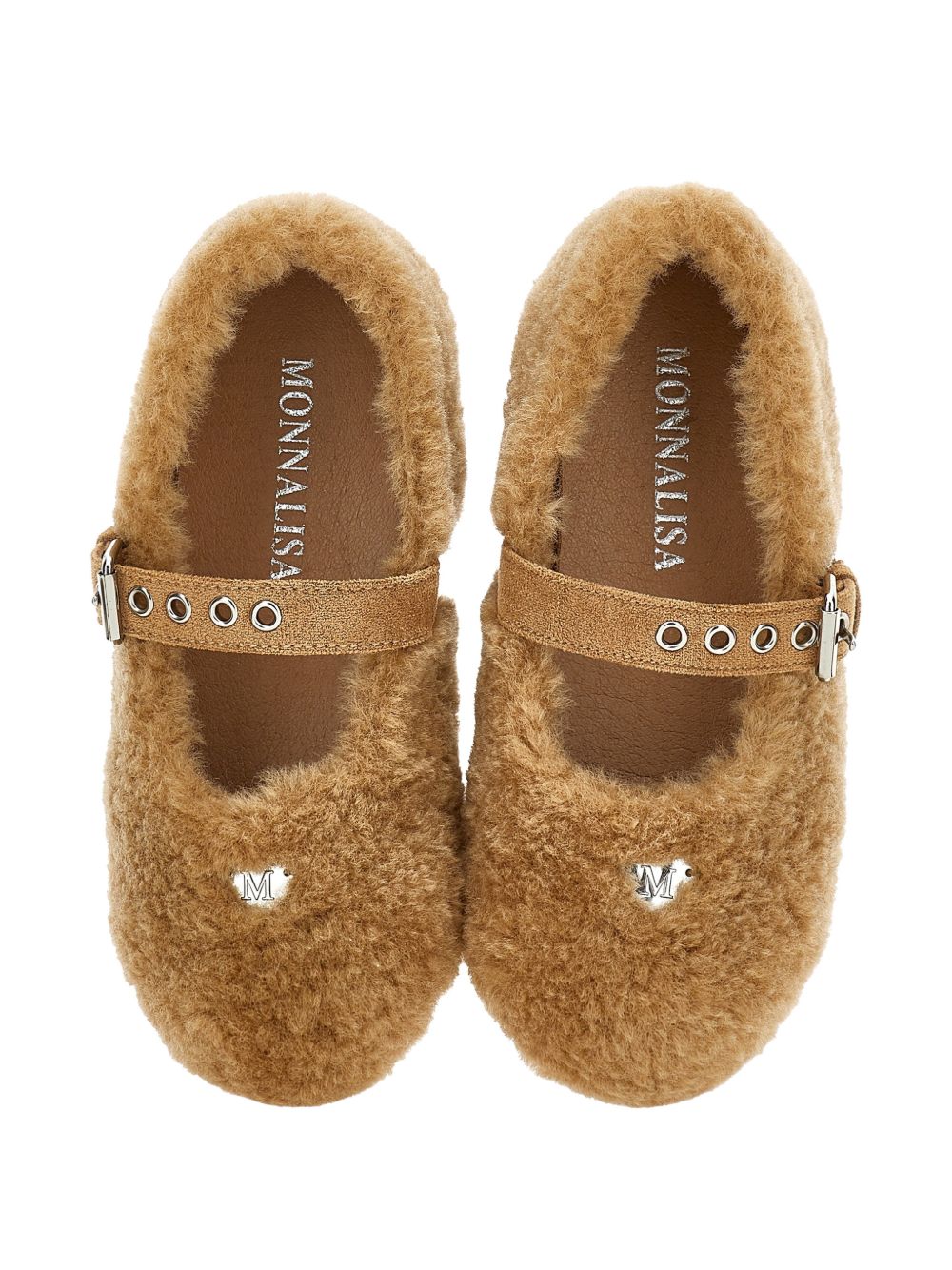 Ballerine per bambina Monnalisa Kids marroni con fibbia 8CH010 8778 0003 MONNALISA KIDS