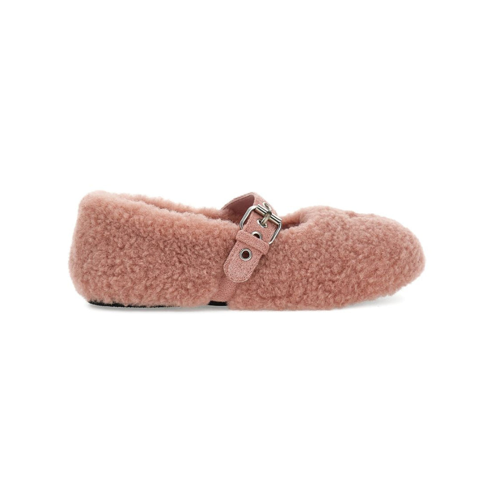 Ballerine per bambina Monnalisa Kids rosa con design in shearling 8CH010 8778 094F MONNALISA KIDS