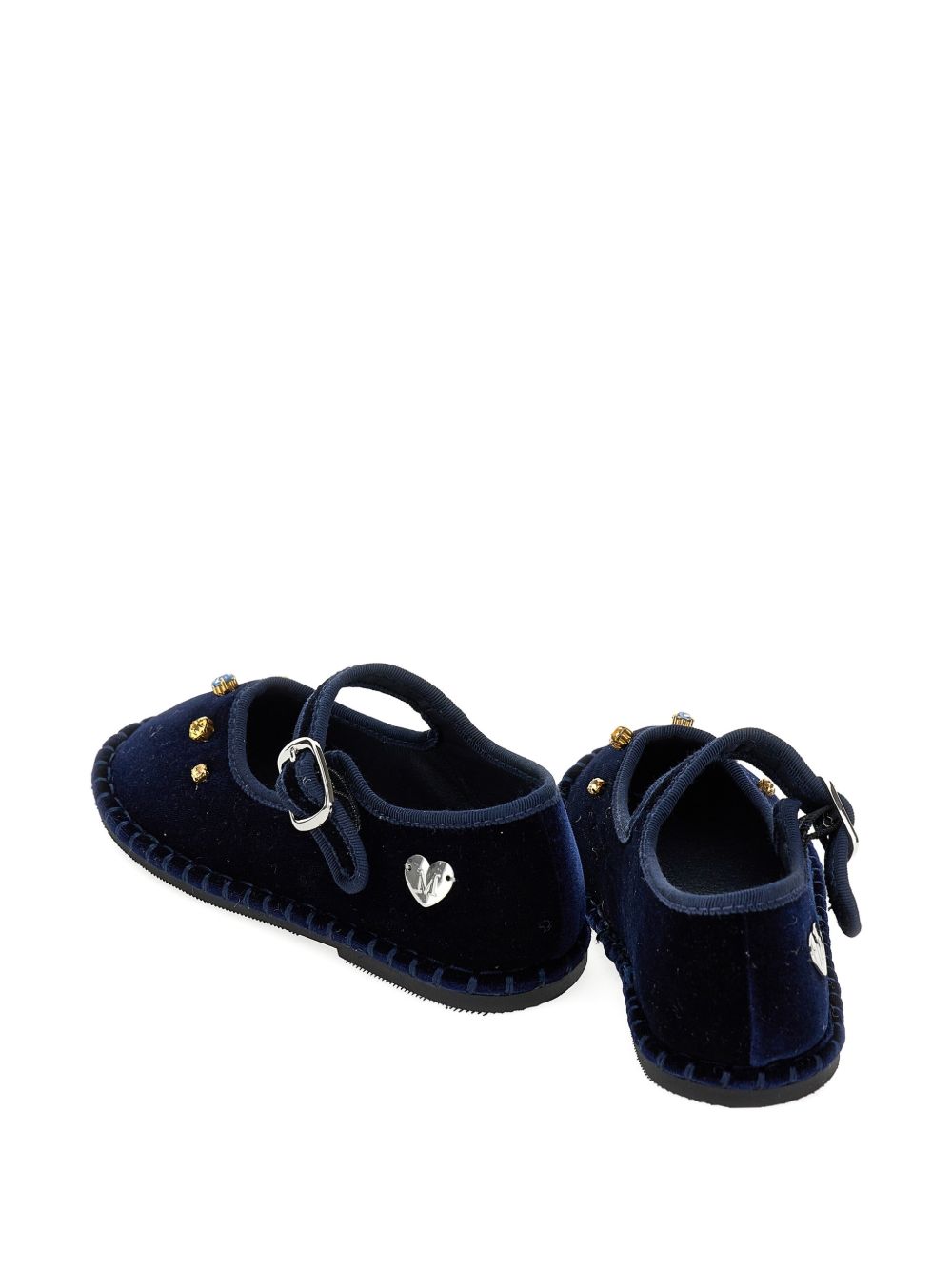 Ballerine per bambina Monnalisa Kids blu navy con dettagli in cristalli 8CH013 8781 0056 MONNALISA KIDS