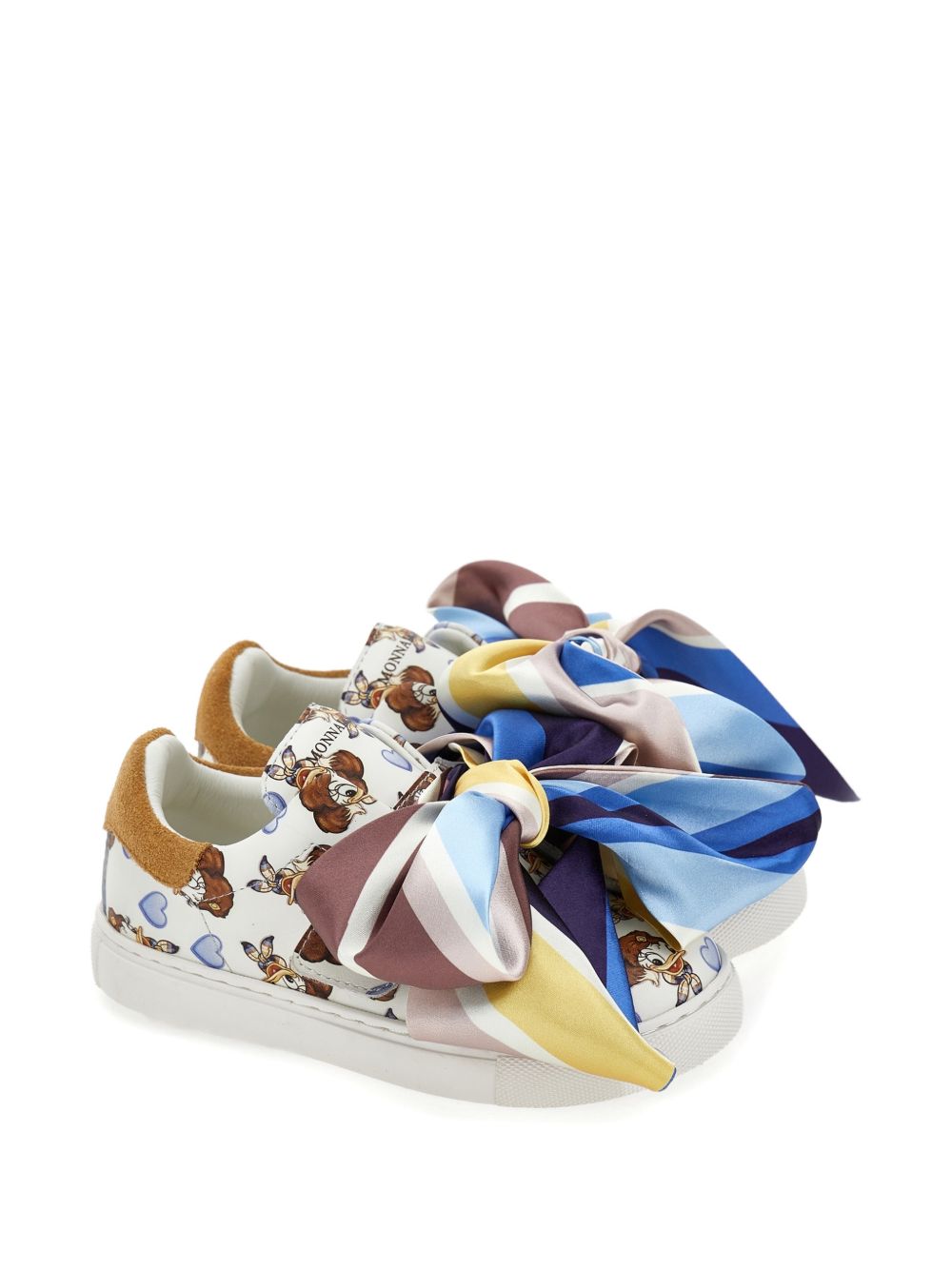 Sneakers per bambina Monnalisa Kids x Disney multicolore con stampa grafica Paperina all-over 8CH014 8771 0156 MONNALISA KIDS