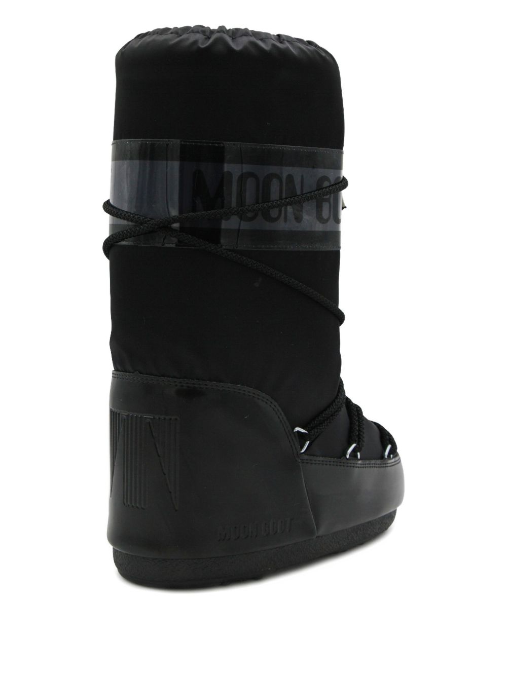Stivali da neve per bambini Moon Boot Kids neri con occhielli color argento 80D1401680 N001 MOON BOOT KIDS