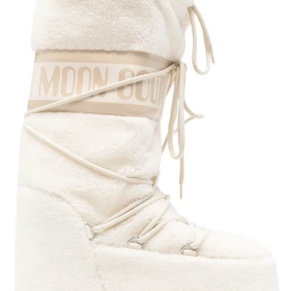 Stivali da neve per bambini bianchi con stampa logo Icon 80D1403080 H017 MOON BOOT KIDS
