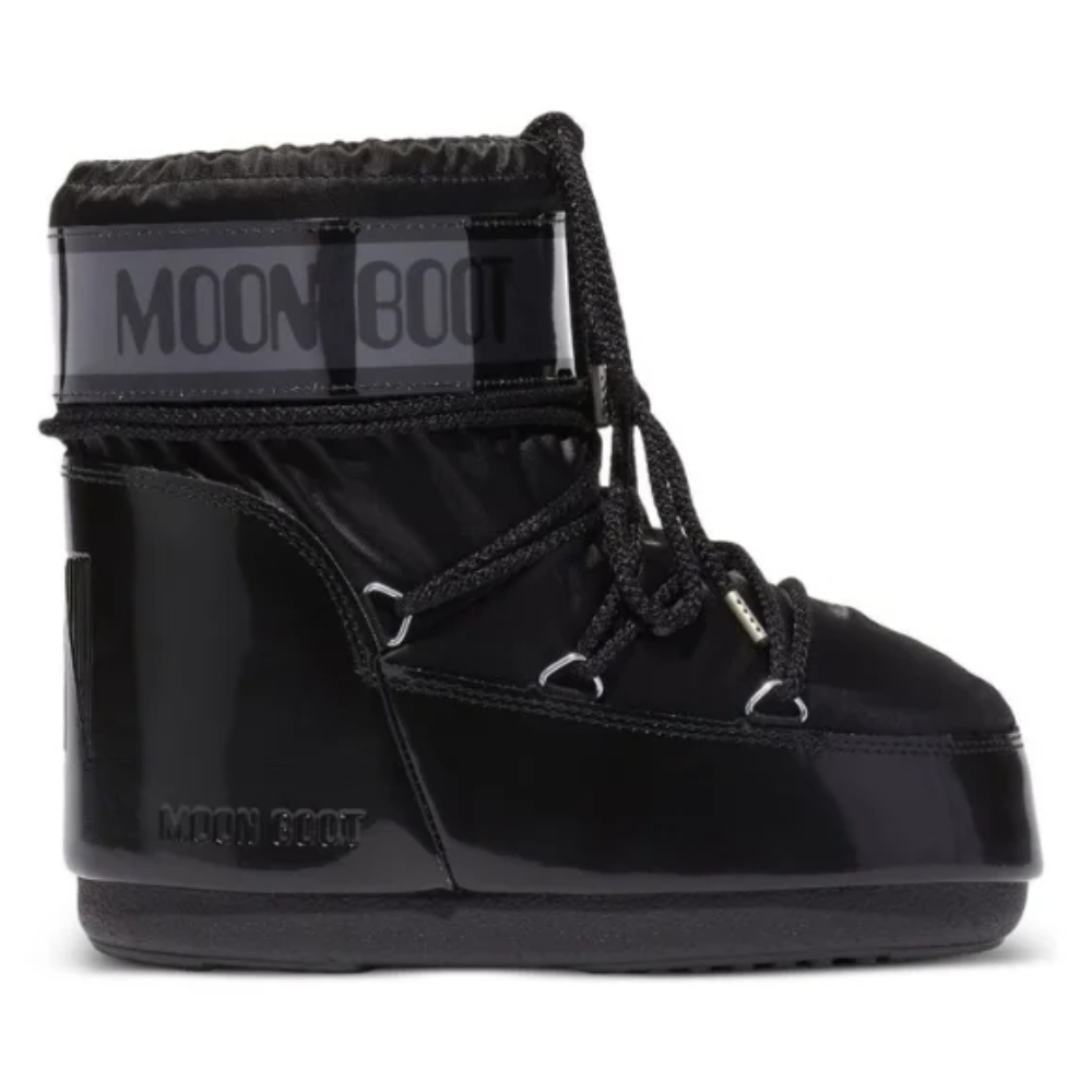 Stivali da neve per bambini Moon Boot Kids neri con dettaglio logo 80D1409350 N001 MOON BOOT KIDS