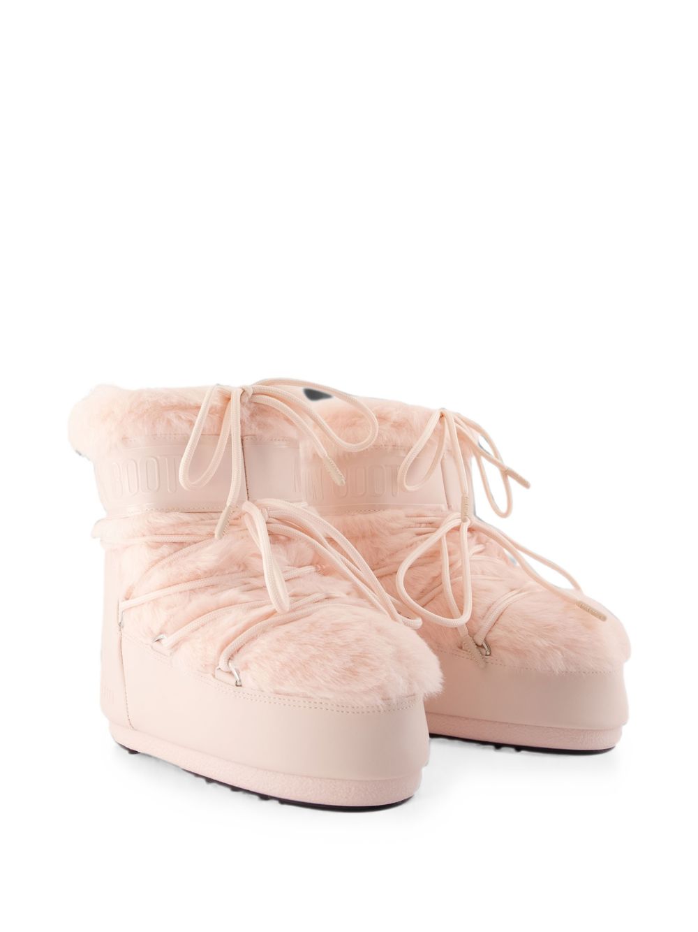 Stivali da neve Icon Low per bambina Moon Boot Kids rosa con inserti in pelliccia sintetica 80D1409390 J042 MOON BOOT KIDS
