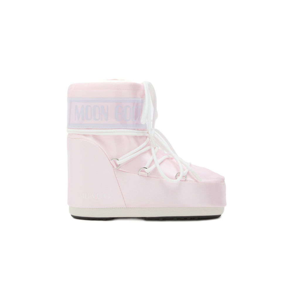 Stivali da neve Icon Low Pearly per bambina Moon Boot Kids rosa con rifinitura lucida 80D1409660 J032 MOON BOOT KIDS