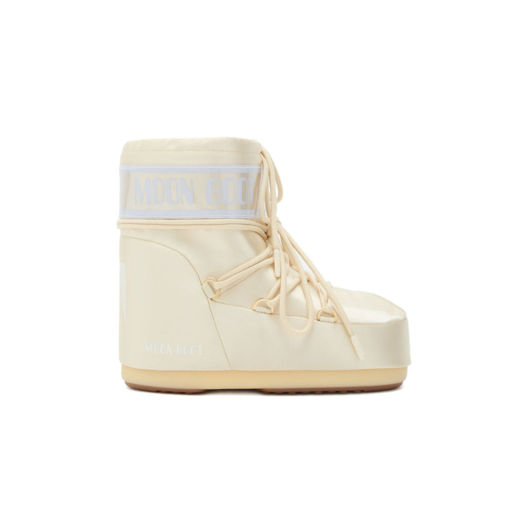 Stivali da neve Icon per bambini Moon Boot Kids bianchi con finitura lucida 80D1409660 L020 MOON BOOT KIDS