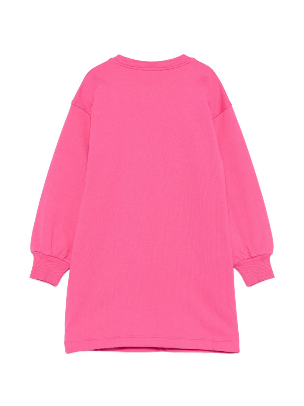 Abito per bambina Moschino Kids fucsia con stampa Teddy sul davanti HBV0GYLCA94 51450 MOSCHINO KIDS